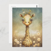 Fun Giraffe Postkarte (Vorne/Hinten)
