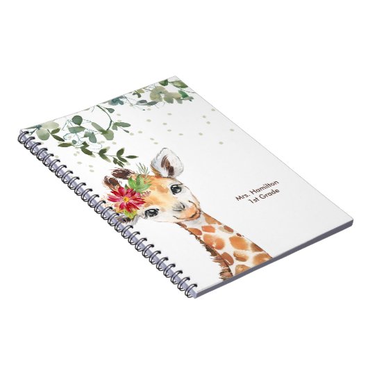 Fun Giraffe Teacher Geschenk Notizblock (Rechte Seite)