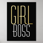 Fun Girl Boss Black Luxury Real Foil Prints Foliendrucke (Vorderseite)