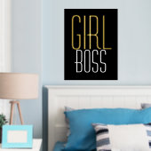 Fun Girl Boss Black Luxury Real Foil Prints Foliendrucke (In Situ (Schlafzimmer))