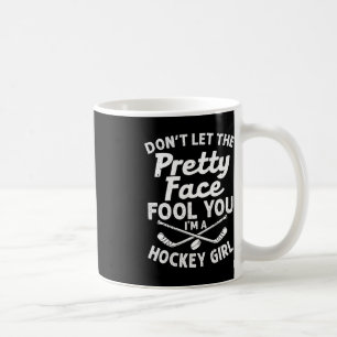 Fun Girl Hockey Geschenk für Frauen Kinder Eishock Kaffeetasse
