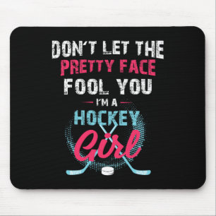 Fun Girl Ice Hockey Ice Hockey Lover Coach Mousepad
