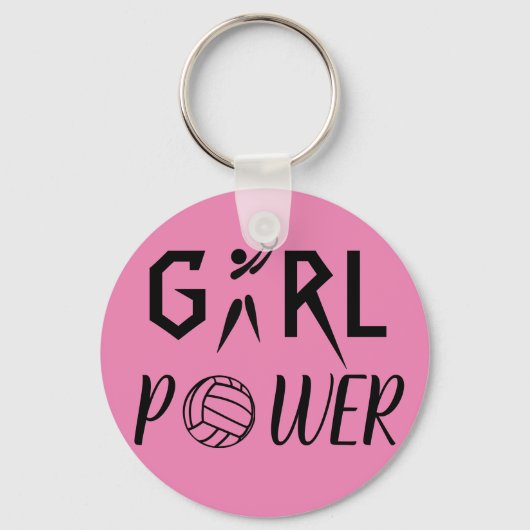Fun Girl Power Netball Schlüsselanhänger (Vorderseite)