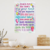 Fun Girl's Motivierend Quotes Poster - 24x36 (Küche)