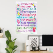 Fun Girl's Motivierend Quotes Poster - 24x36 (Heimbüro)