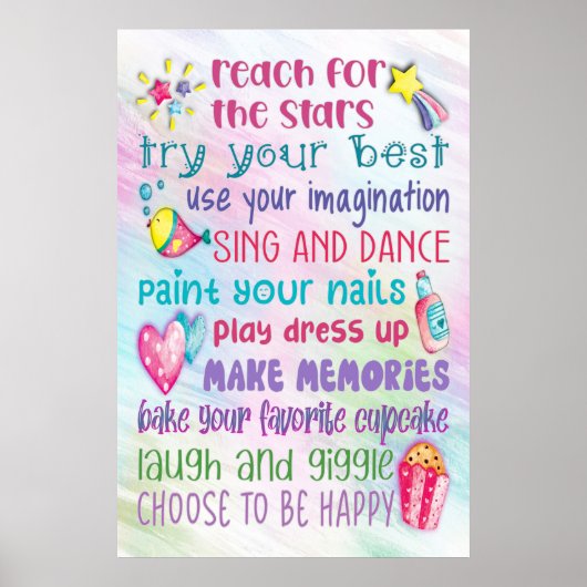 Fun Girl's Motivierend Quotes Poster - 24x36 (Vorne)
