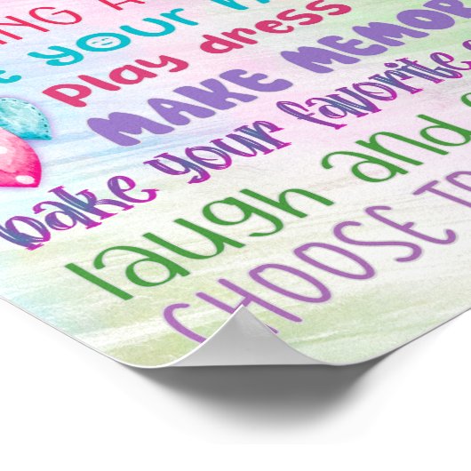 Fun Girl's Motivierend Quotes Poster - 8x10 (Ecke)