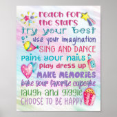 Fun Girl's Motivierend Quotes Poster - 8x10 (Vorne)