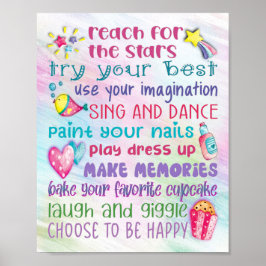 Fun Girl's Motivierend Quotes Poster - 8x10
