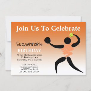 Fun Girls Softball Custom Geburtstagsparty Einladung