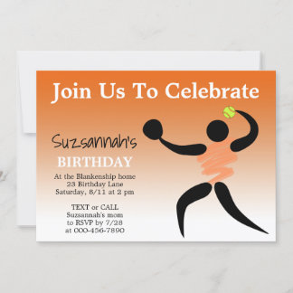 Fun Girls Softball Custom Geburtstagsparty Einladung