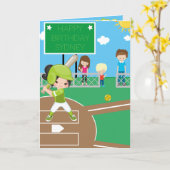 Fun Girls Softball Word Search Happy Birthday Karte (Gelbe Blume)