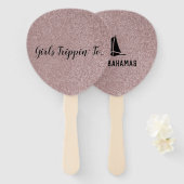 Fun Girls Trippin' to...Your Destination Rose Gold Fächer (Vorne und Hinten)