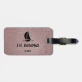 Fun Girls Trippin' to...Your Destination Rose Gold Gepäckanhänger (Rückseite horizontal)