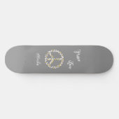Fun Girly Boho Floral Peace Name Liebe Skateboard (Horizontal)