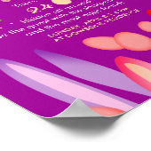 Fun Girly Easter Egg Hunt Bunny Ears Pink Party Poster (Ecke)