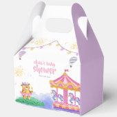 Fun Girly Magical Balloon Carousel Babydusche Geschenkschachtel (Rückseite)