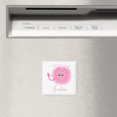 Fun Girly Pink Fluffy Niedlicher Cartoon Saint ode Magnet (In Situ (Geschirrspüler))