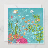 Fun Girly Pink Hair Meerjungfrau Mommy & Me Pool P Einladung (Rückseite)