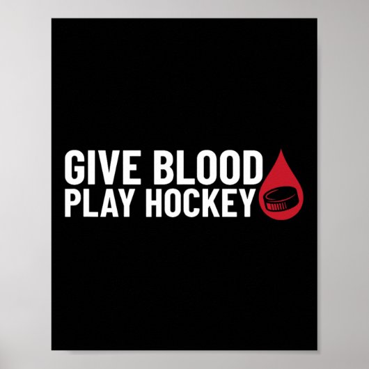 Fun Give Blood Hockey Poster (Vorne)