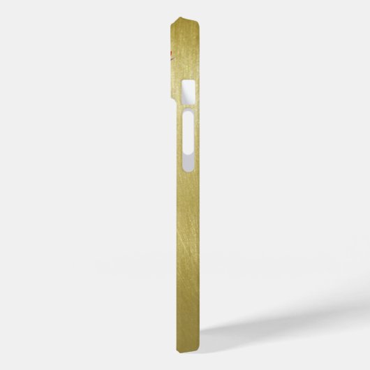 Fun Glam Elegant Floral Monogram Name Case-Mate iPhone Hülle (Rückseite / Links)