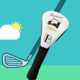Fun Glam Glitz Name Gold Trimm Diamant Golf Cart Headcover