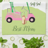 Fun Glam Golf Cart Landschaftlich Beste Mama Geschirrtuch (Gefaltet)