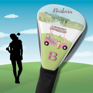 Fun Glam Golf Cart Landschaftlich Personalisiert Headcover