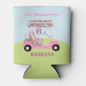 Fun Glam Golf Cart Nachricht Monogram Name Dosenkühler (Vorderseite)