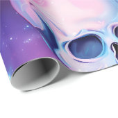 Fun Glam Skulls Halloween Muster Geschenkpapier (Rolleneckpunkt)