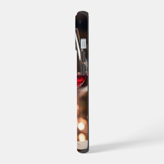 Fun Glass Wine iPhone 15 Hülle (Linke Seite)