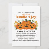 Fun Glittery Fall Pumpkin Patch Einladung (Vorderseite)