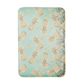 Fun Glittery Golden Pineapes Badematte (Vorderseite Vertikal)