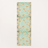 Fun Glittery Golden Pineapes Yogamatte (Vorderseite)