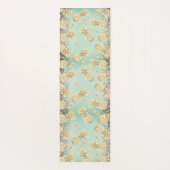 Fun Glittery Golden Pineapes Yogamatte (Rückseite)