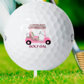 Fun Glitz Glam Rose Gold Diamant Cart Golf Golfball