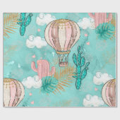 Fun Glitzer Desert Llama Geschenkpapier (Flach)