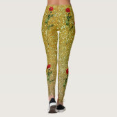 Fun glitzernde Rose und Herzen Leggings (Rückseite)
