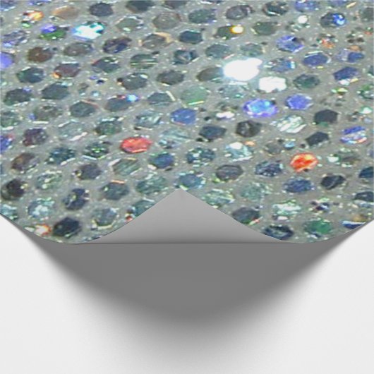 Fun Glitzy Glittery Funkelnd Farbenblende Geschenkpapier (Ecke)