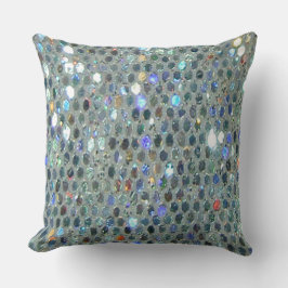 Fun Glitzy Glittery Funkelnd Farbenblende Kissen