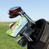 Fun Glitzy Golf Cart Monogram Name Putter Headcover (In Situ)