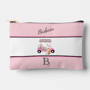 Fun Glitzy Golf Cart Monogram Name Zubehörtasche