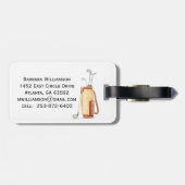 Fun Glitzy Golf Gal Cart Landschaftlich Gepäckanhänger (Rückseite horizontal)