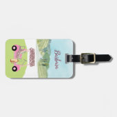 Fun Glitzy Scene Golf Player Cart Gepäckanhänger (Vorderseite horizontal)