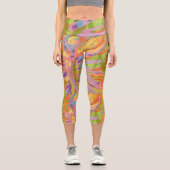Fun glücklich gefärbt High Waisted Capris (Vorderseite)