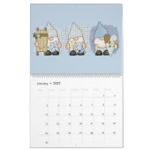Fun Gnomes 2025 Familie freundlich Kalender (Jan 2027)