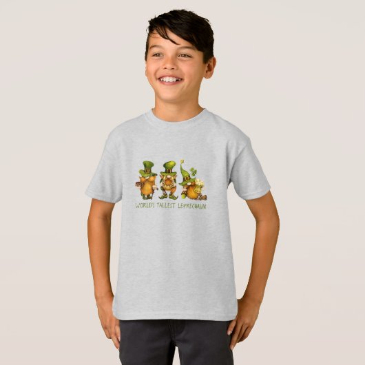 Fun Gnomes Tallest Leprechaun St Patrick's Day T-Shirt (Vorne ganz)