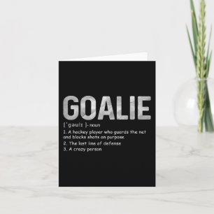 Fun Goalie Definition Fußball Hockey Gear Goalkeep Karte