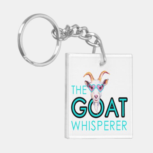 Fun Goat Lovers Crazy Goat Lady Schlüsselanhänger (Vorderseite links)