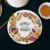 Fun Gobble bis du Erntedank Aquarell trägst Pappteller